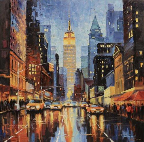 Evening New York van Baiba Limane, Schilderij te koop op Singulart