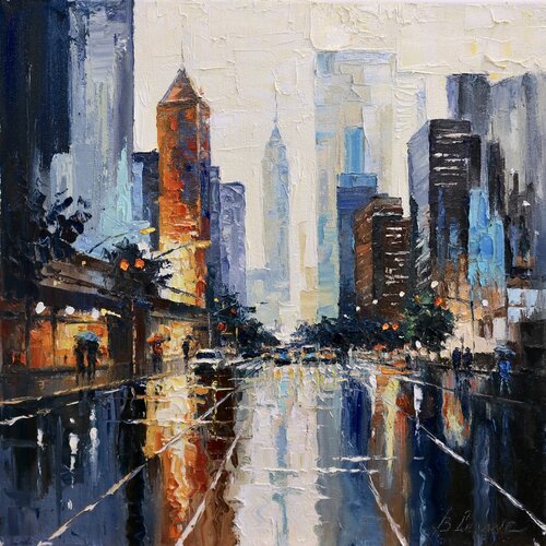 Cityscape van Baiba Limane, Schilderij te koop op Singulart