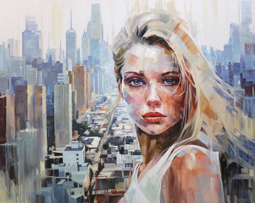Morning, NY, abstraction von Baiba Limane, Malerei kaufen auf Singulart