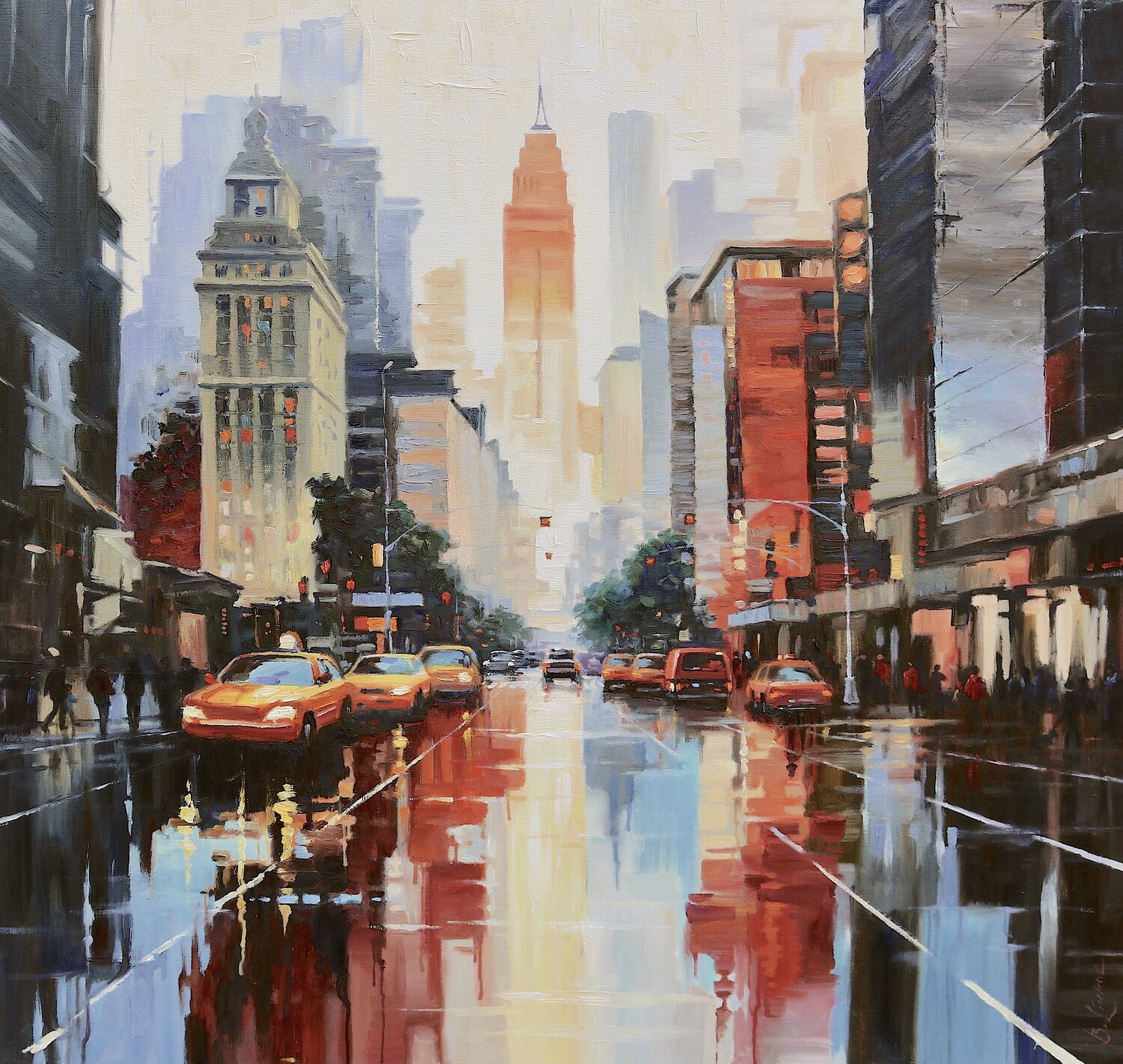 New York street after rain Baiba Limane