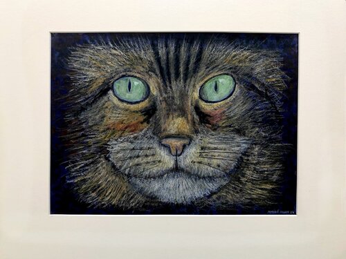 Katzenportrait van Amédé Flum, Schilderij te koop op Singulart