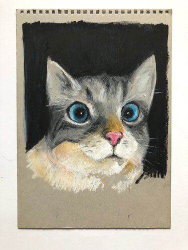 Katzenportrait by Amédé Flum, Painting for Sale on Singulart