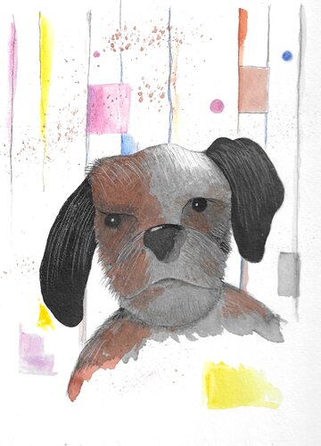 Hundebaby von Amédé Flum, Malerei kaufen auf Singulart