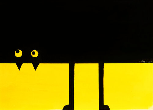Black Cat de Amédé Flum, Pintura a la venta en Singulart