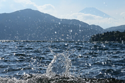 Mount Fuji - An Ant's View from the Shore of Lake Ashinoko von Anatoliy Anshin, Fotografie kaufen auf Singulart
