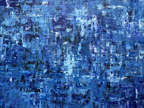 Deep blue noise van Andre Bräuer, Schilderij te koop op Singulart