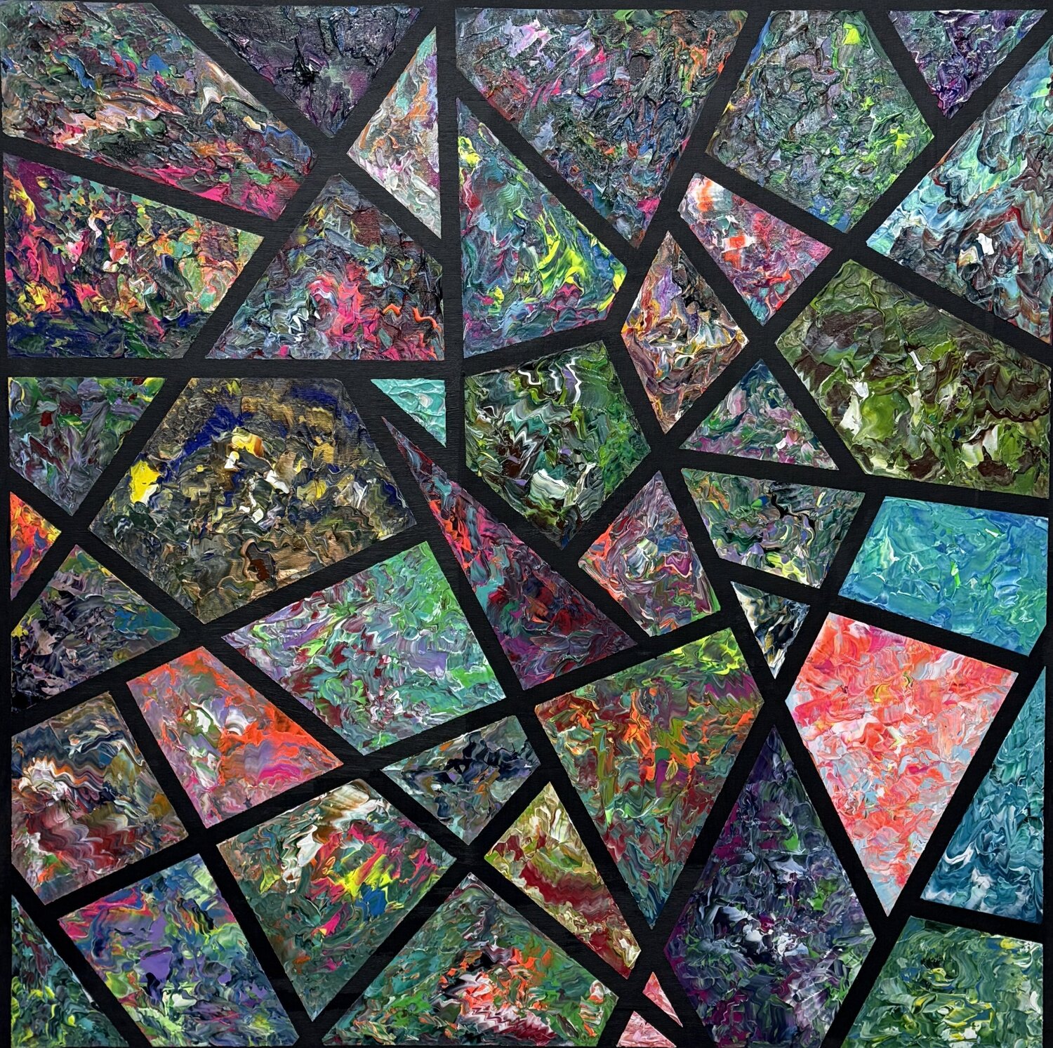 Mosaic of inner worlds Andre Bräuer Originalgemälde zu verkaufen