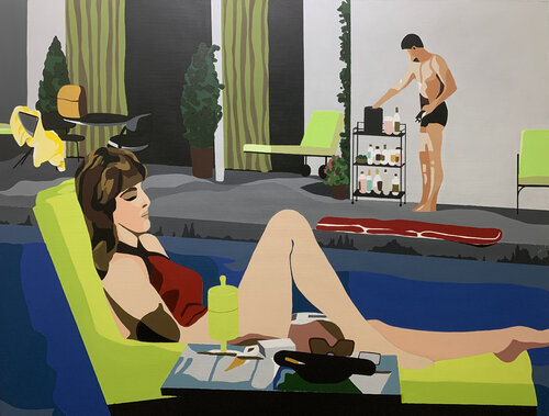THE SWIMMER van michel das, Schilderij te koop op Singulart