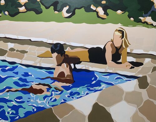 LA PISCINE. van michel das, Schilderij te koop op Singulart