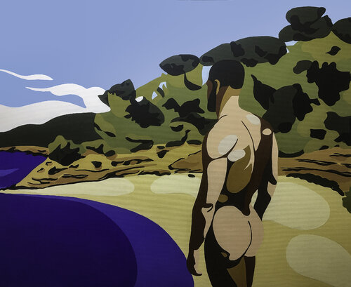 LA PLAGE DES GROTTES. van michel das, Schilderij te koop op Singulart