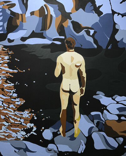 LA CASCADE. van michel das, Schilderij te koop op Singulart
