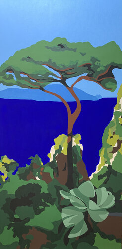 La Côte AMALFITAINE. di michel das, Pittura in vendita su Singulart