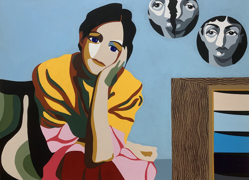 L'INTERIEUR. di michel das, Pittura in vendita su Singulart