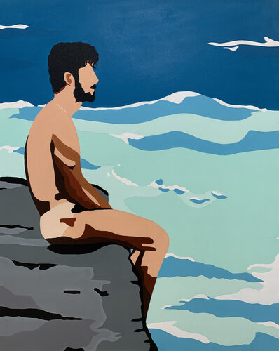 Sur le quai. van michel das, Schilderij te koop op Singulart