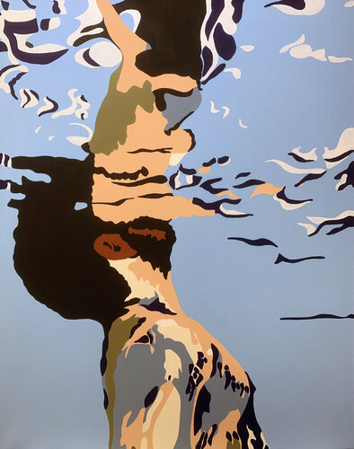 Swimmer. by michel das, Painting for Sale on Singulart