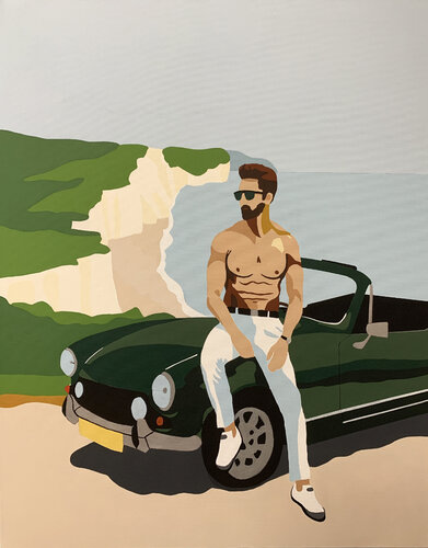 LA CÔTE ANGLAISE. van michel das, Schilderij te koop op Singulart