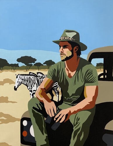 LE GUIDE NAMIBIEN.. van michel das, Schilderij te koop op Singulart