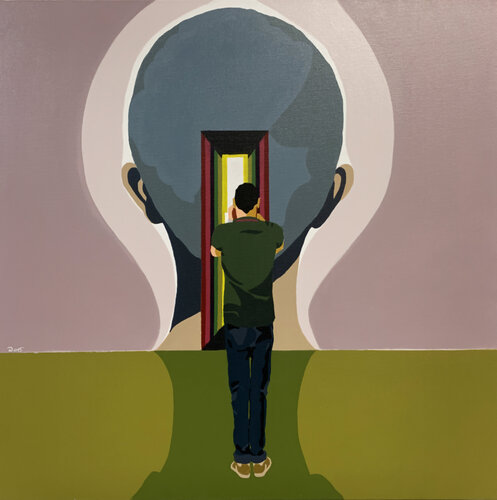 Lyon MAC, la tête. de michel das, Pintura a la venta en Singulart