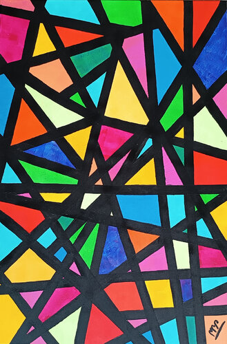 Geometric by Montse Barberà Pujol, 油畫 for Sale on Singulart