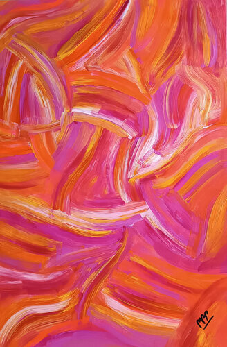 Orange Expression par Montse Barberà Pujol, Peinture en vente sur Singulart