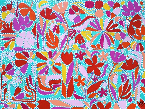 GARDEN COLLECTION- FLOWERS de Montse Barberà Pujol, Pintura a la venta en Singulart