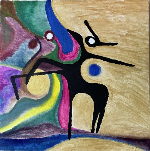 La licorne et le dragon by Guillaume Maes, Painting for Sale on Singulart