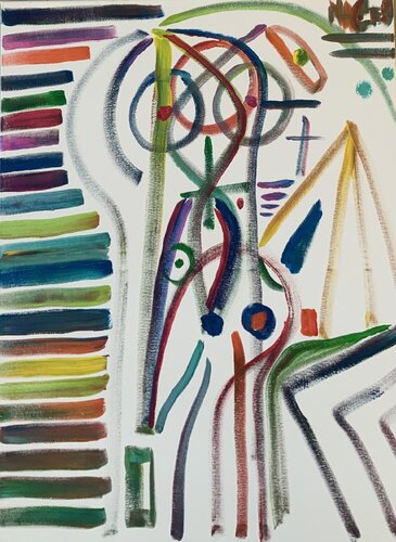 Abstrait couleur holistique 3 par Guillaume Maes, Peinture en vente sur Singulart