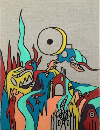 Au porte du soleil von Guillaume Maes, Malerei kaufen auf Singulart