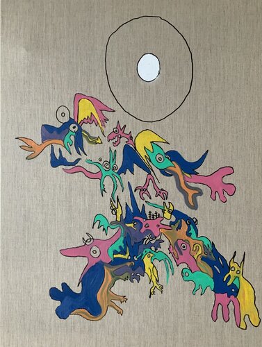 Enfant constellation 3 di Guillaume Maes, Pittura in vendita su Singulart