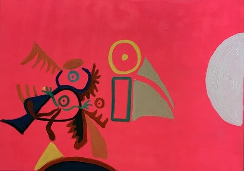 Les anges de l’oiseau du soleil von Guillaume Maes, Malerei kaufen auf Singulart