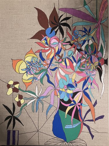 Murmure au jardin des secrets van Guillaume Maes, Schilderij te koop op Singulart