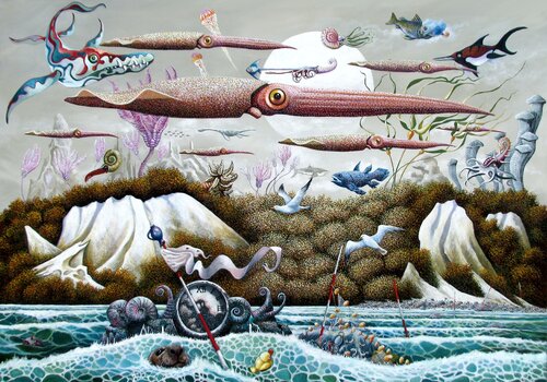 selber Ort - andere Zeit van Peter Wall, Schilderij te koop op Singulart