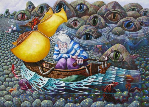 Styx - die letzte Fahrt van Peter Wall, Schilderij te koop op Singulart