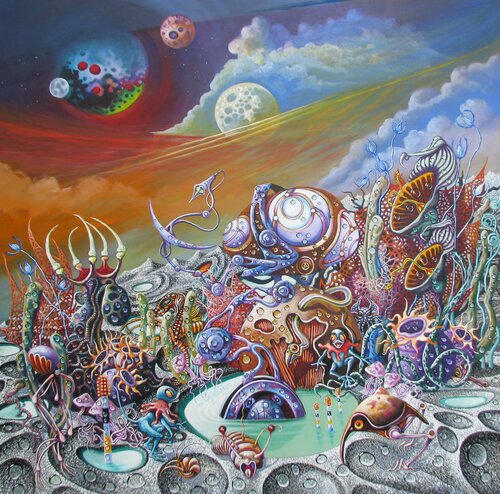 Mein Haus auf Kepler 452b von Peter Wall, Malerei kaufen auf Singulart
