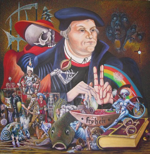 Martin Luther van Peter Wall, Schilderij te koop op Singulart