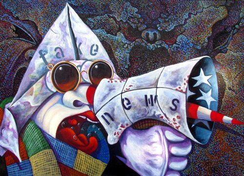 fake news van Peter Wall, Schilderij te koop op Singulart