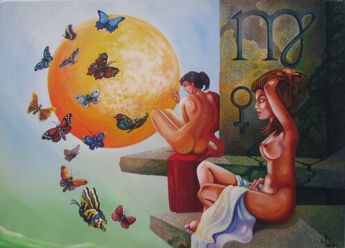 Sternzeichen Jungfrau von Peter Wall, Malerei kaufen auf Singulart