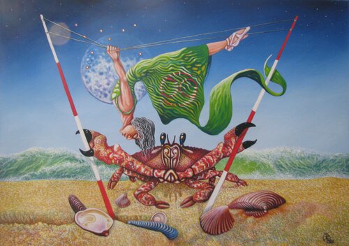 Sternzeichen Krebs von Peter Wall, Malerei kaufen auf Singulart