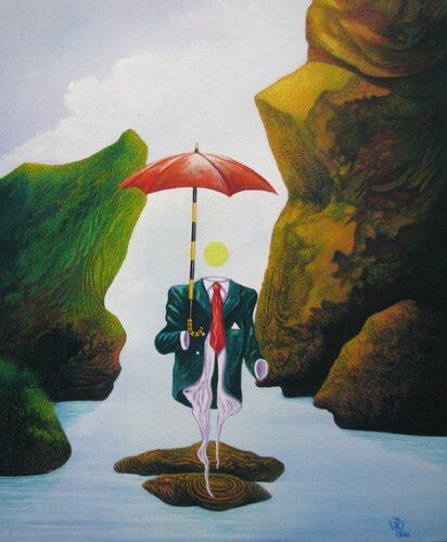 beschirmt zwischen den Blöcken van Peter Wall, Schilderij te koop op Singulart