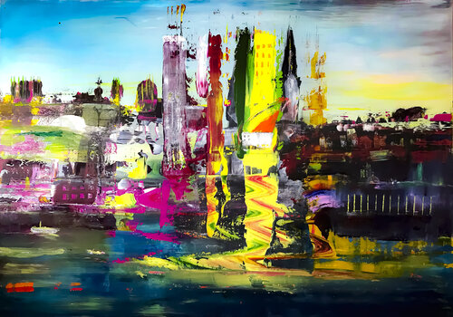 Amsterdam van Katharina Dustmann, Schilderij te koop op Singulart