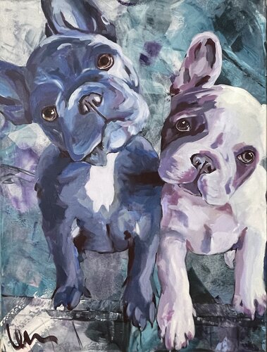 doggies von Silvia Lehmann, Malerei kaufen auf Singulart