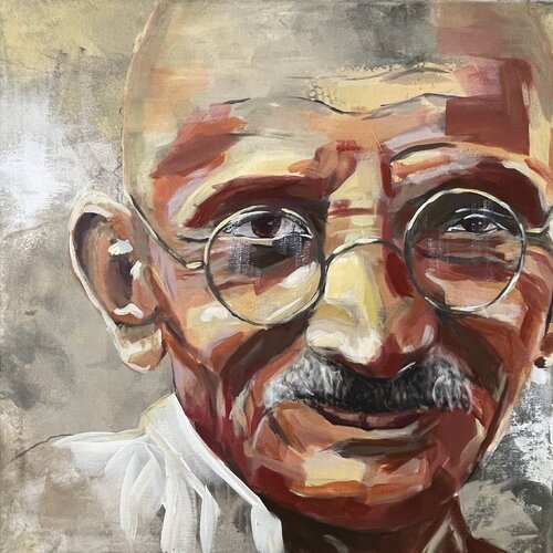 mahatma gandhi von Silvia Lehmann, Malerei kaufen auf Singulart