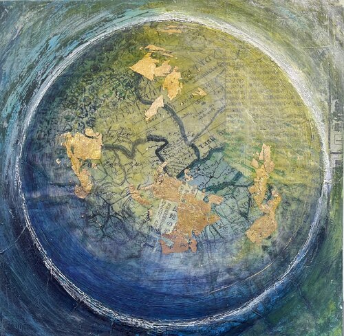 glänzender Planet von Silvia Lehmann, Malerei kaufen auf Singulart