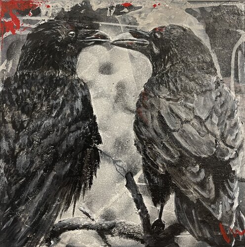 RabenBund van Silvia Lehmann, Schilderij te koop op Singulart