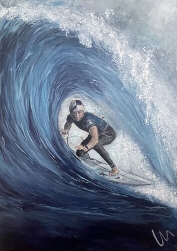 freeSurf - Wellenreiten di Silvia Lehmann, Pittura in vendita su Singulart