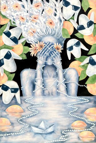 A Dialogue with Kadishman ( Part I) par Oksana Alekhina, Peinture en vente sur Singulart