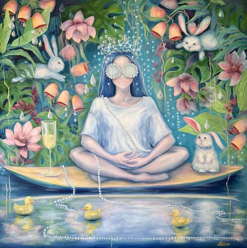 Moon Mood: Pisces van Oksana Alekhina, Schilderij te koop op Singulart