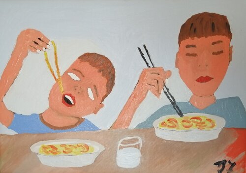 Pranzo von fabrizio ramacci, Malerei kaufen auf Singulart