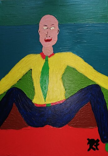 Uomo Nuovo, senza mani, senza piedi di fabrizio ramacci, Pittura in vendita su Singulart