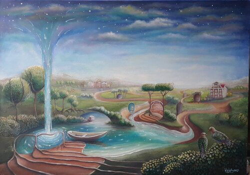 The  flow di Mary Voloshyna, Pittura in vendita su Singulart